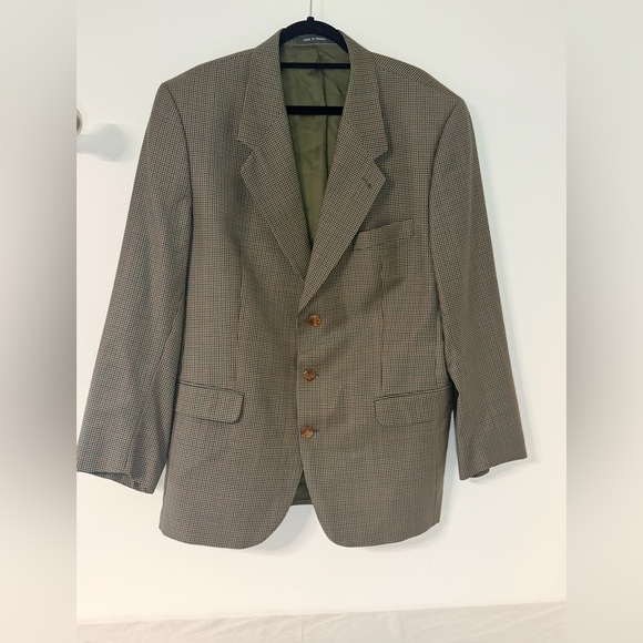 Bespoke Dormeuil Wool BlazerMade in FranceHoundstooth Windowpane